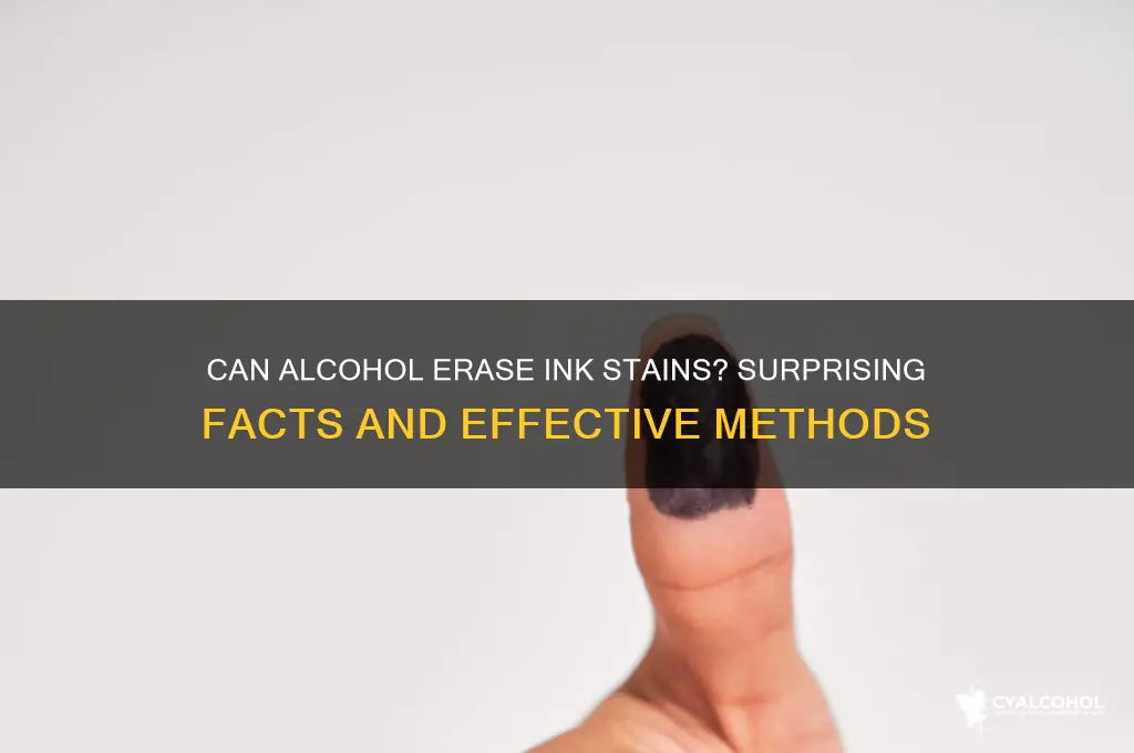 does alcohol remove ink