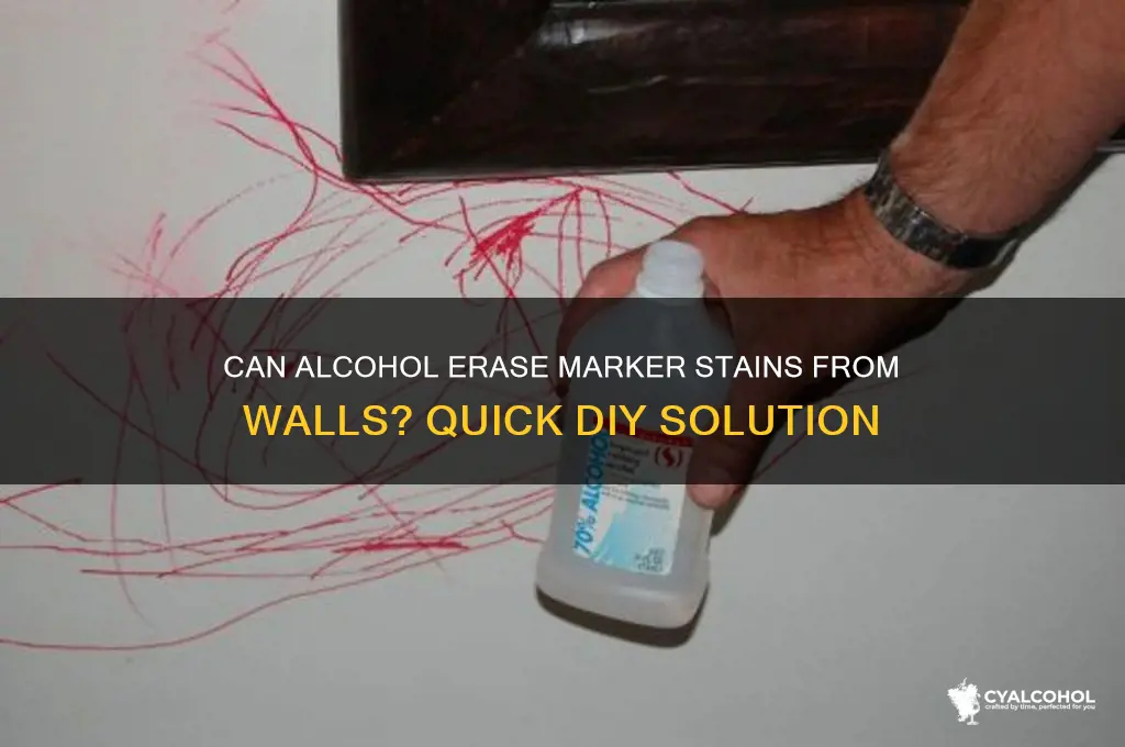 does alcohol remove makrer on walls