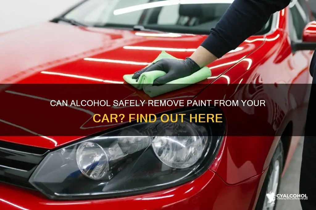 does alcohol remove paint from car