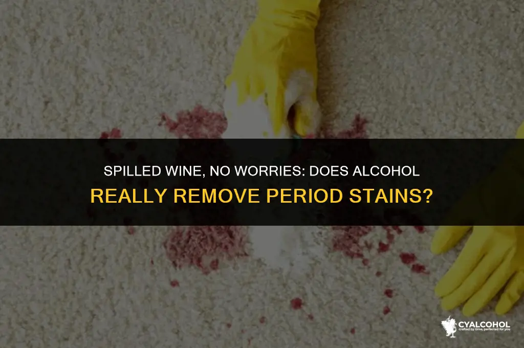 does alcohol remove period stains