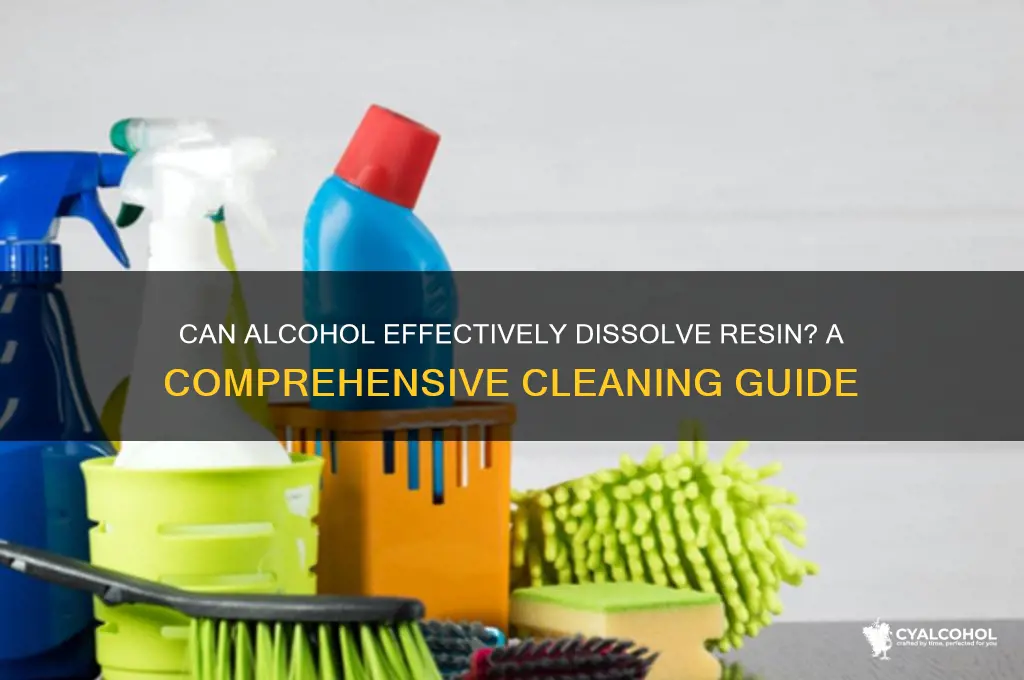does alcohol remove resin