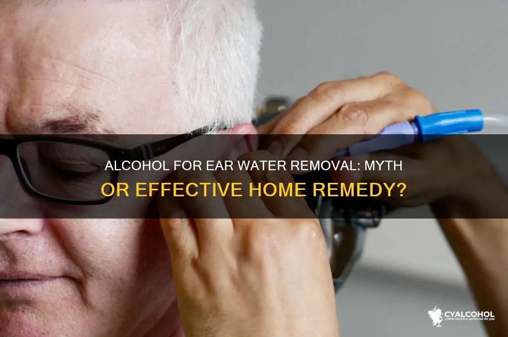does alcohol remove water in ear