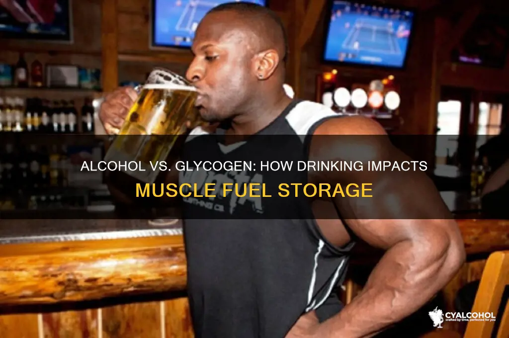 does alcohol replace glycogen