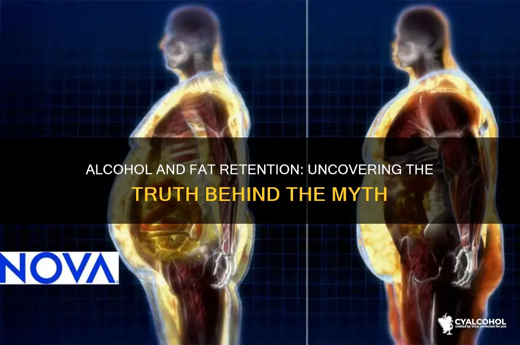 does alcohol retain fat