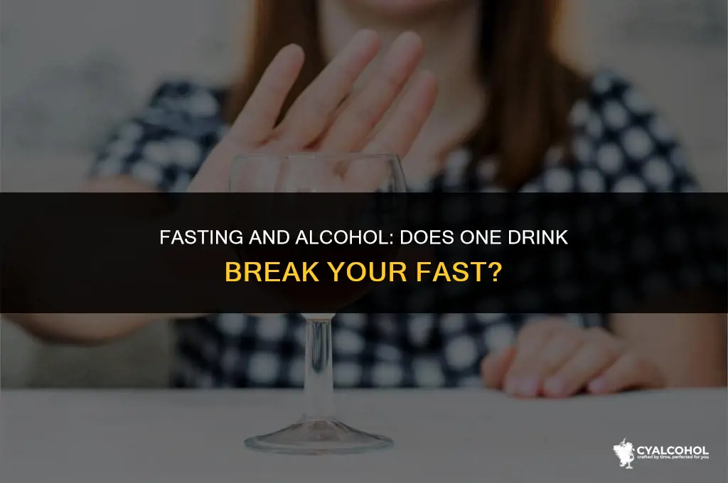 does alcohol ruin a fast