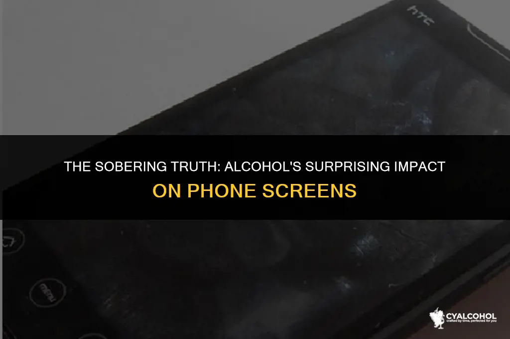 does alcohol ruin phone screen
