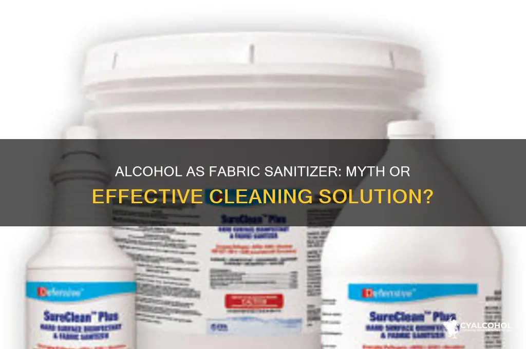 does alcohol sanitize fabric