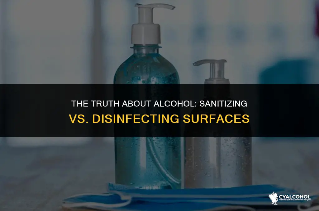 does alcohol sanitize or disinfect