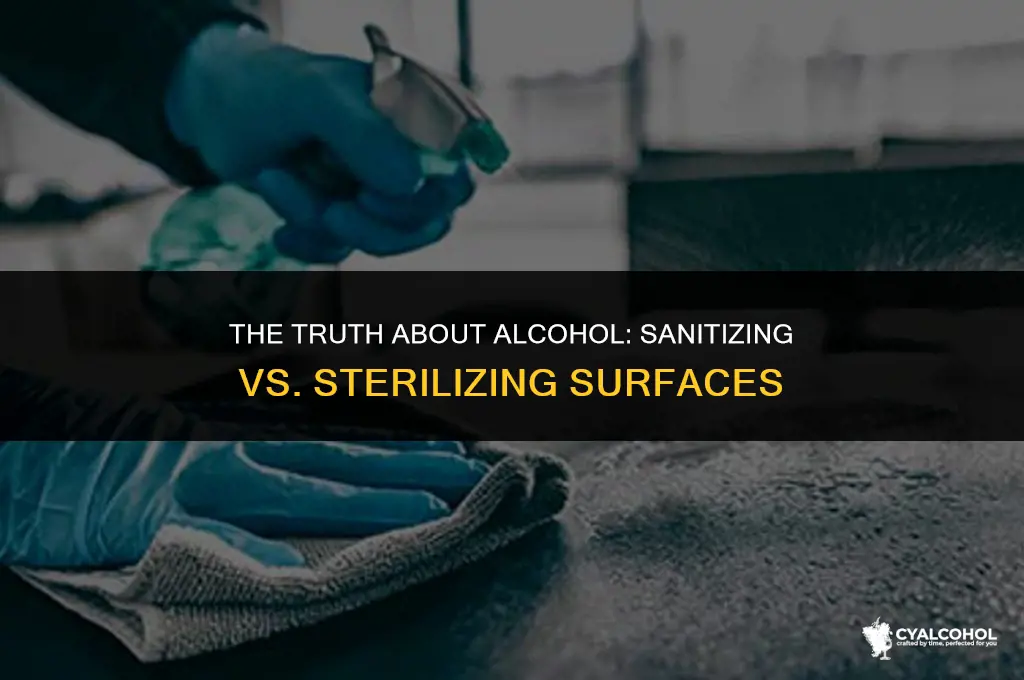 does alcohol sanitize or sterilize