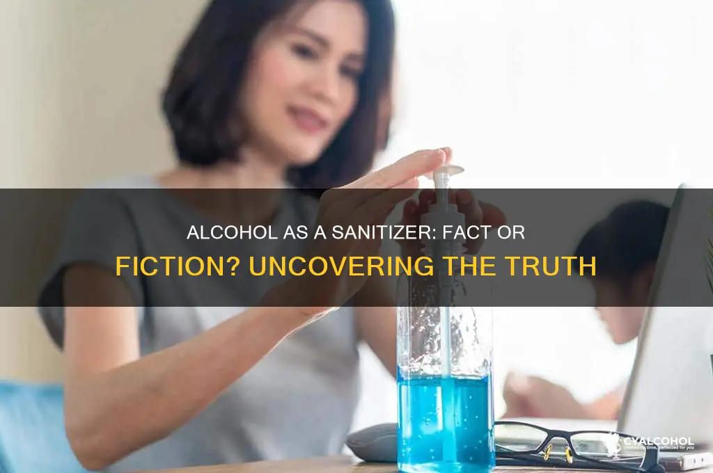 does alcohol sanitize