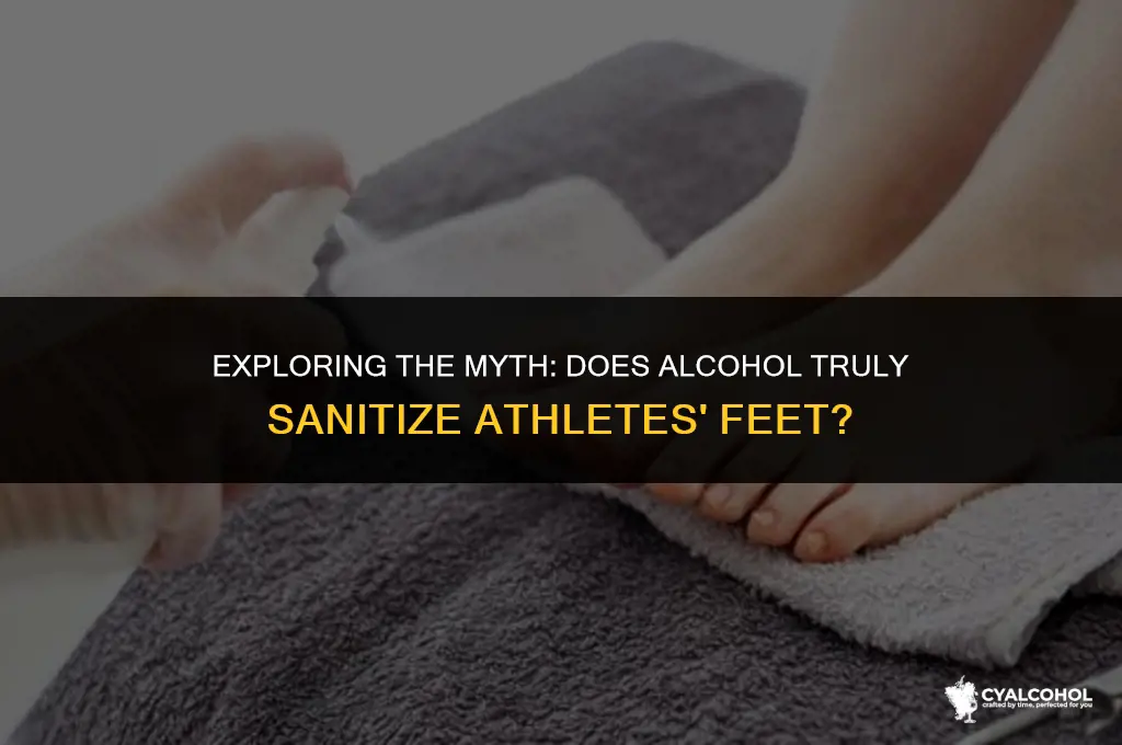 does alcohol saniyize atheletea foot