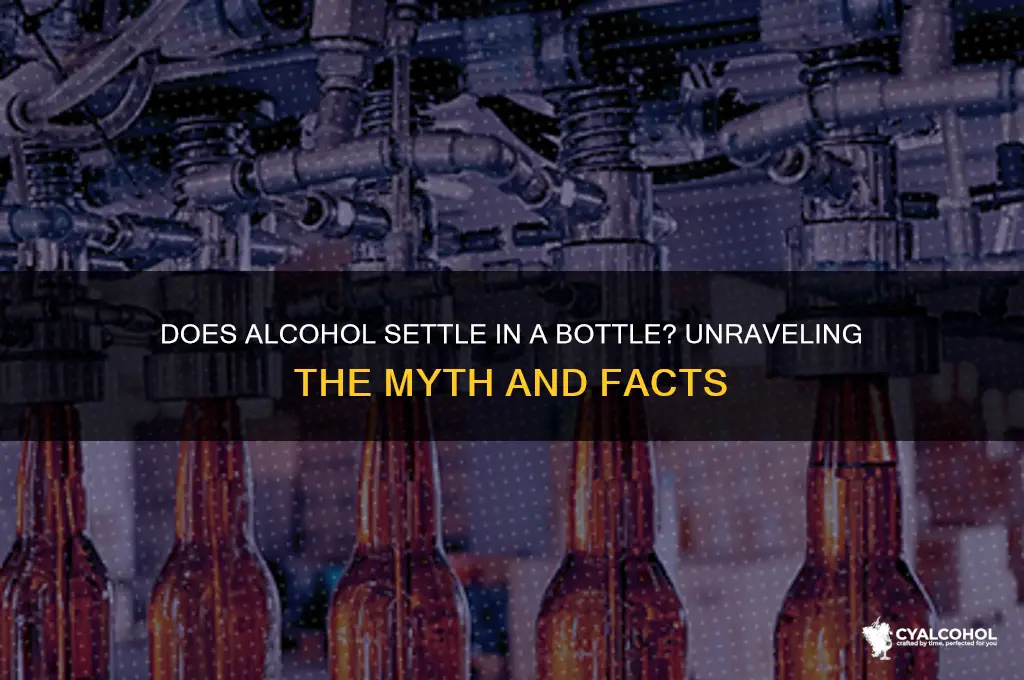 does alcohol settle in a bottle