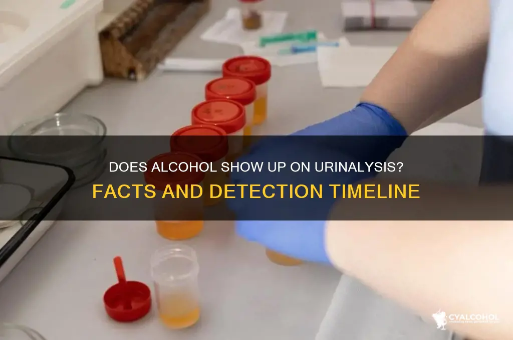 does alcohol shopw up on urnialysis