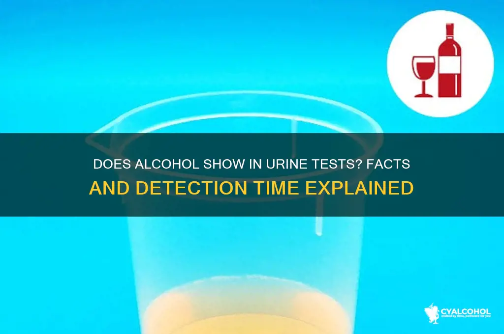 does alcohol show in urine screen
