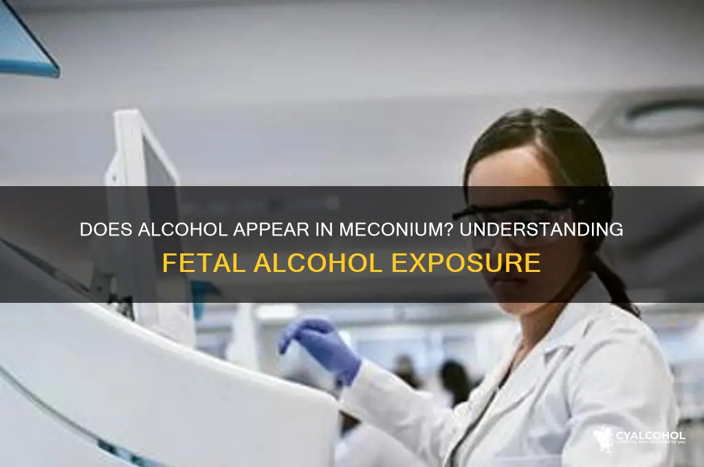 does alcohol show up in meconium