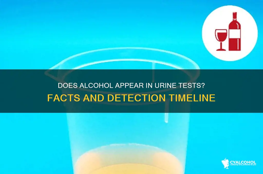 does alcohol show up in ua