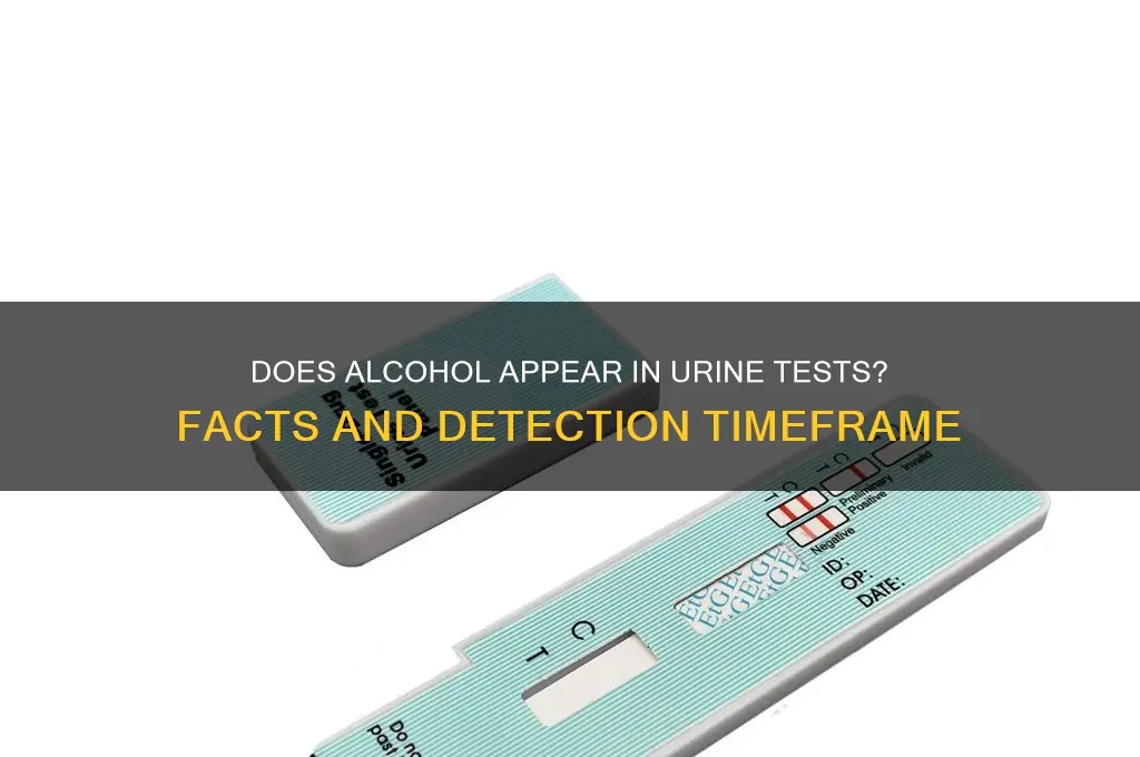 does alcohol show up on a urine analysis