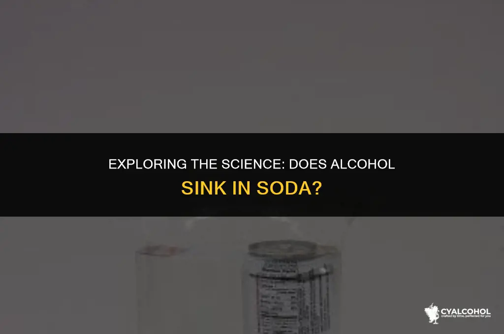 does alcohol sink in soda
