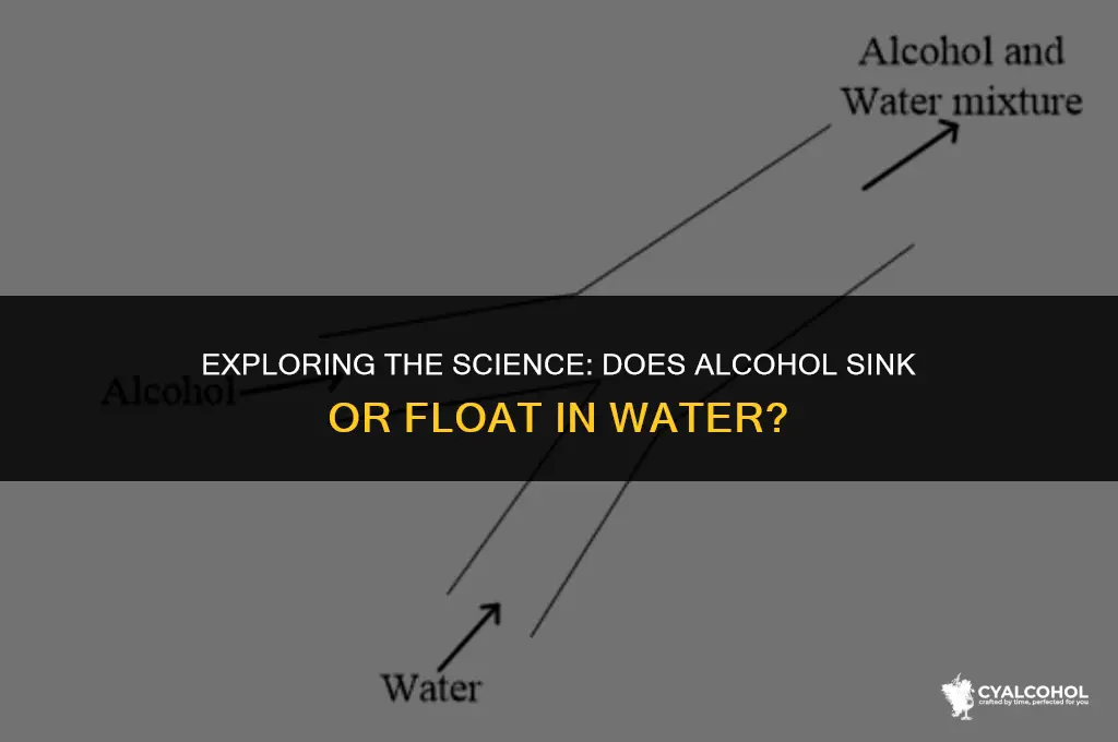 does alcohol sink in water