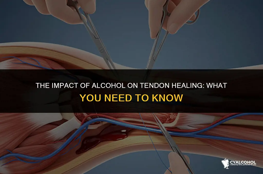 does alcohol slow tendon healing