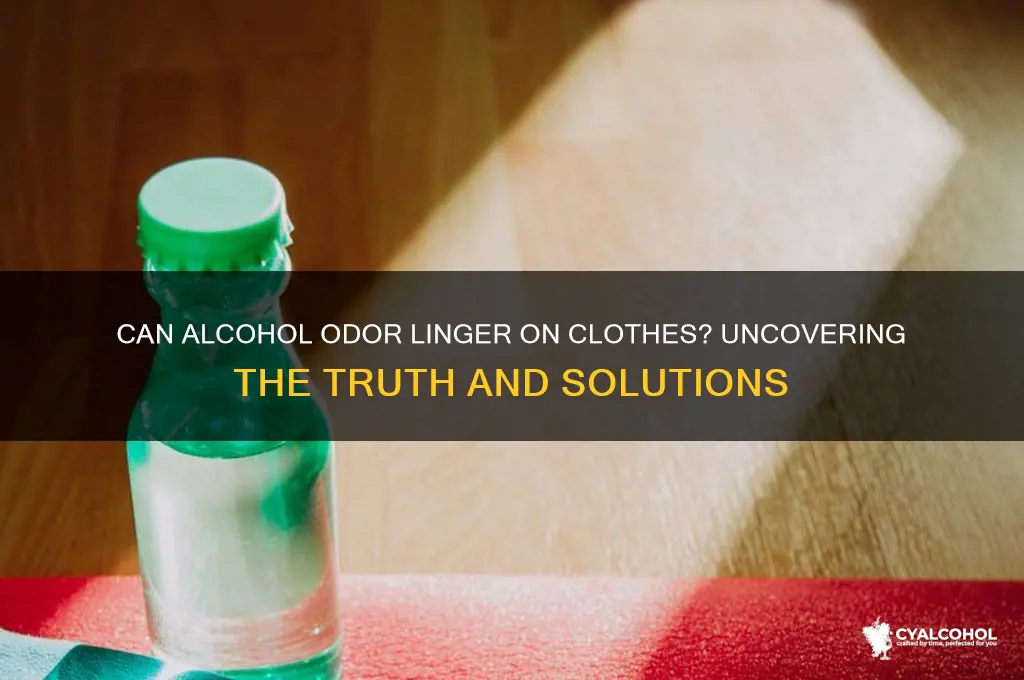 does alcohol smell on your clothes