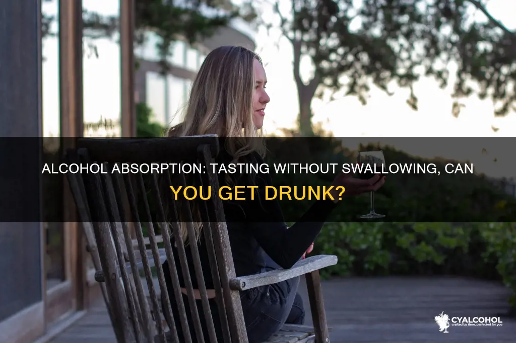 does alcohol soak in your system when tasting without swallowing