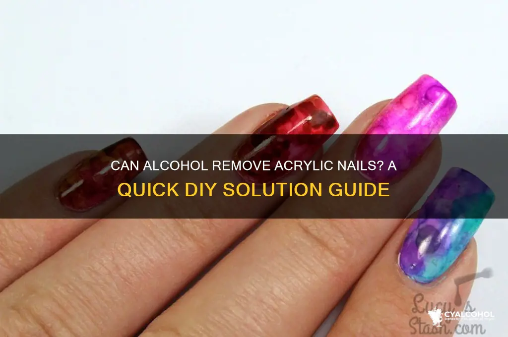 does alcohol soak off acrylic nails