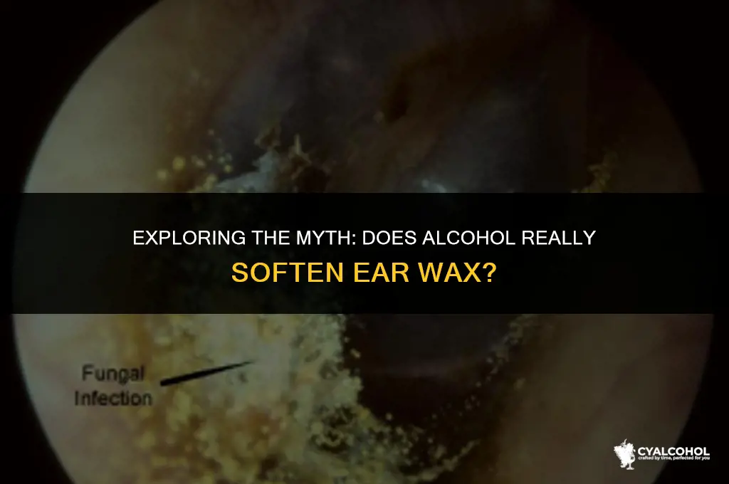 does alcohol soften ear wax