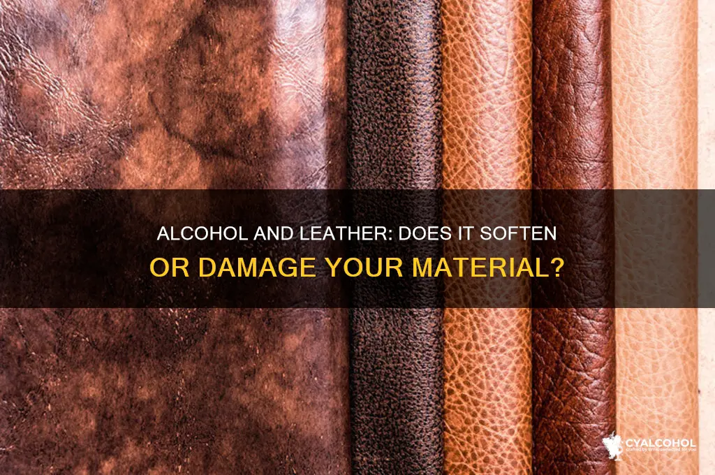 does alcohol soften leather