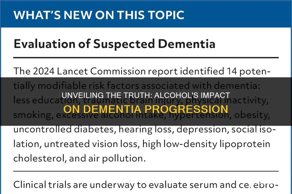 does alcohol speed up dementia
