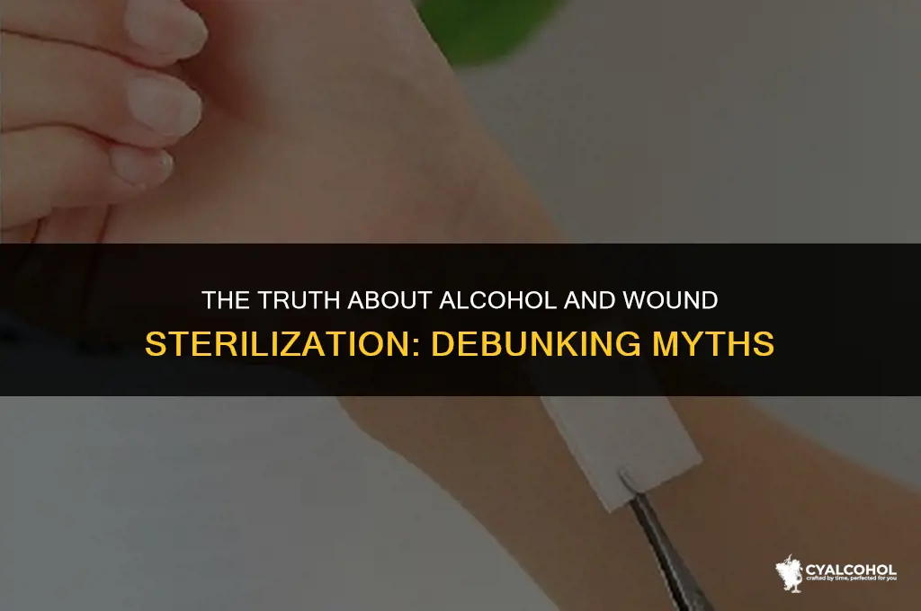 does alcohol sterilize a wound