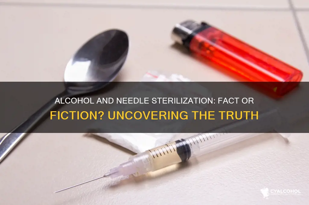 does alcohol sterilize needles