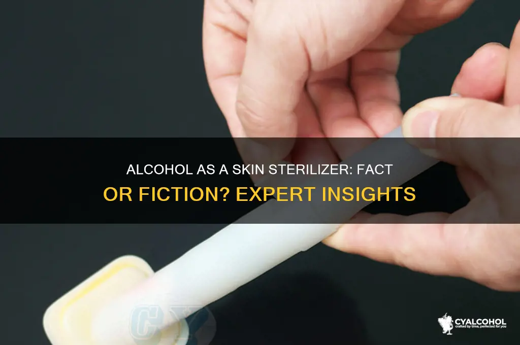 does alcohol sterilize skin
