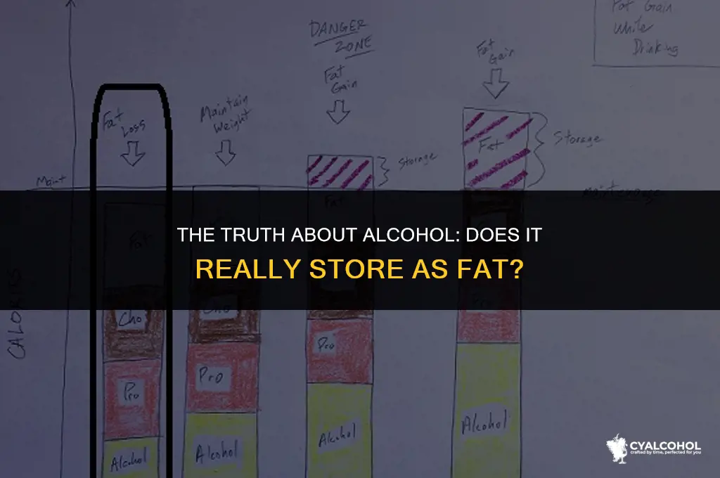 does alcohol store as fat
