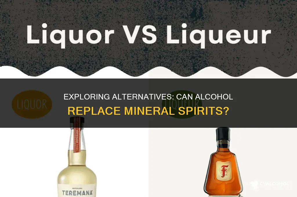 does alcohol substitute mineral spirits