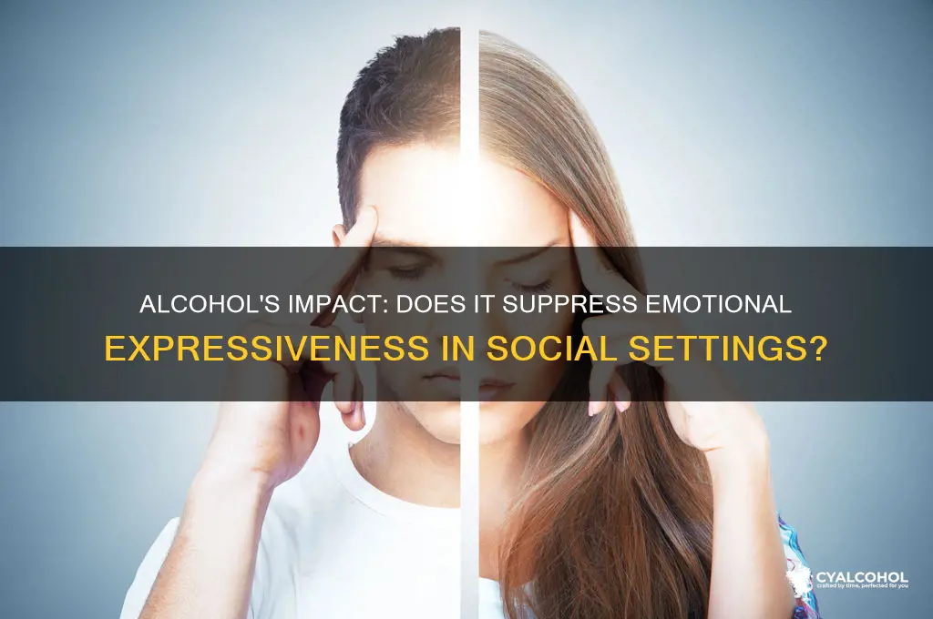 does alcohol suppress expressiveness