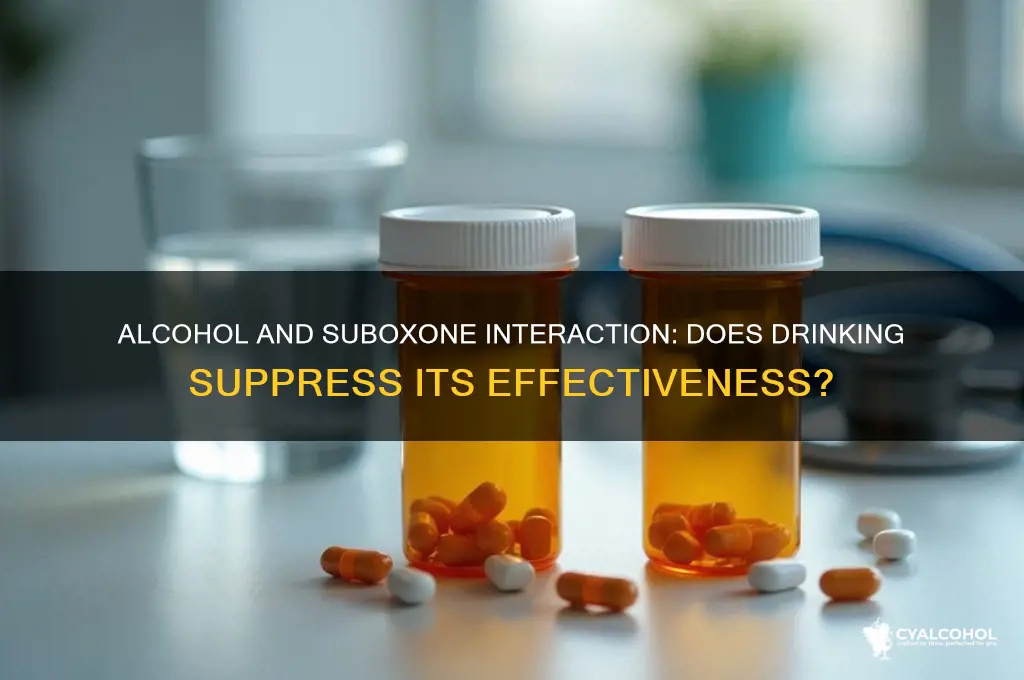 does alcohol suppress suboxone
