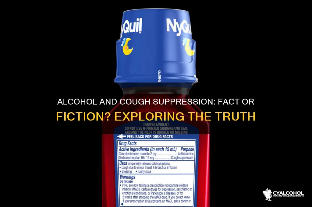 does alcohol supress cough