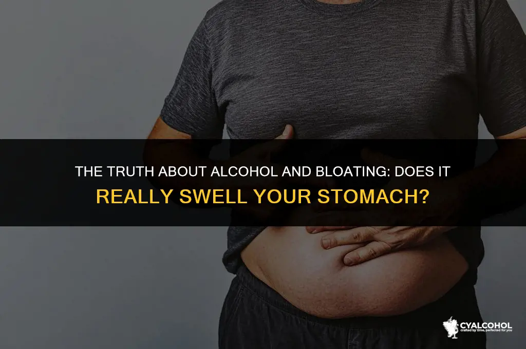 does alcohol swell your stomach