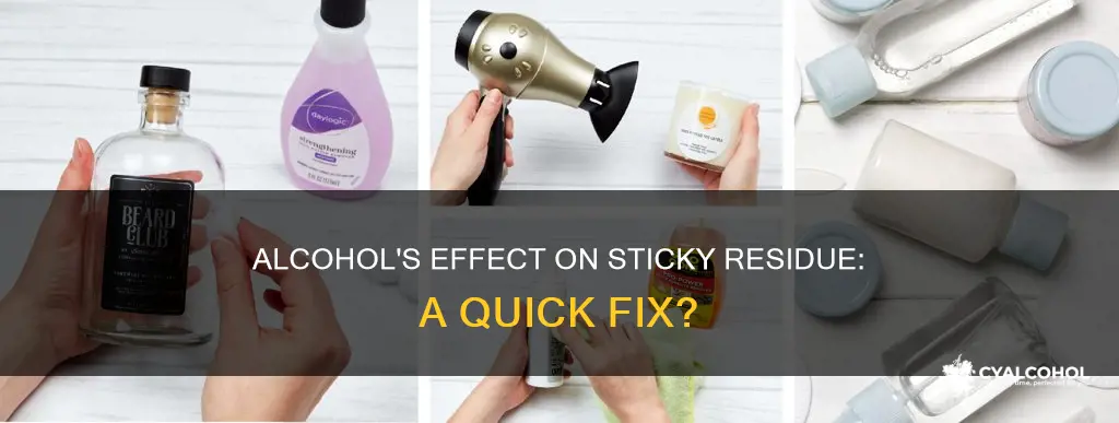 does alcohol takeoff the sticky residue from a hanging strip