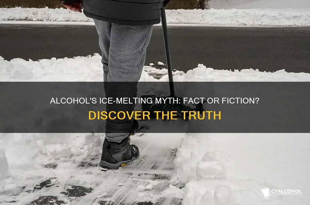 does alcohol thaw ice