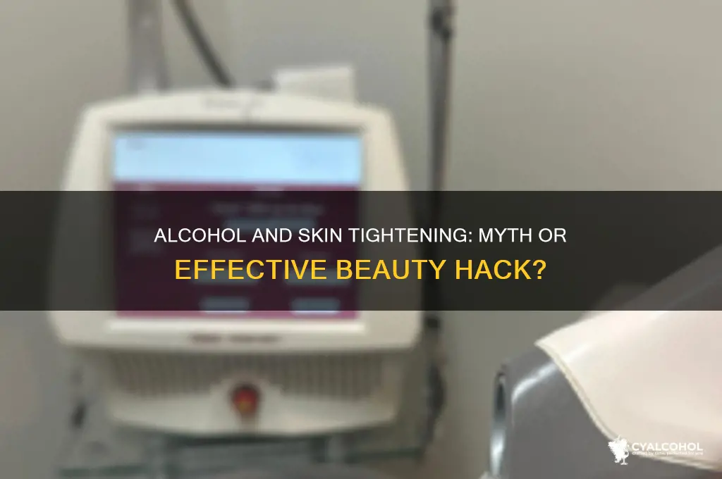does alcohol tighten skin