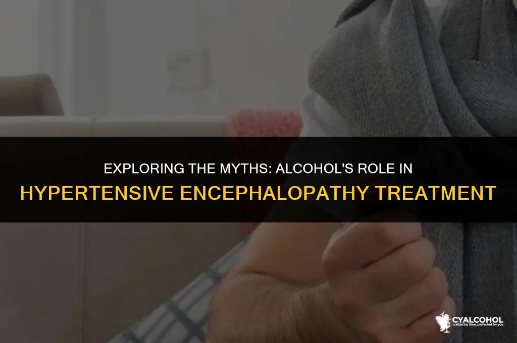 does alcohol treat hypertensive encephalopathy