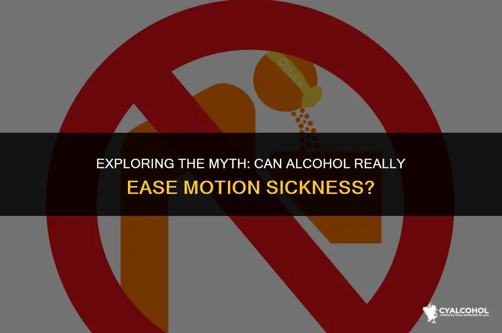 does alcohol treat motion sickness