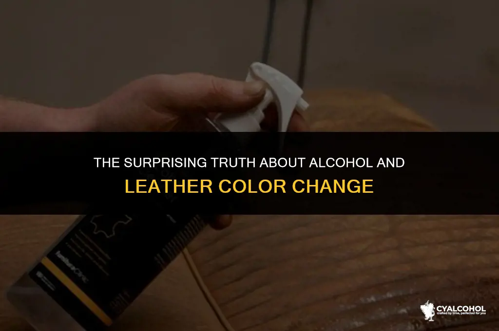 does alcohol turn leather brown