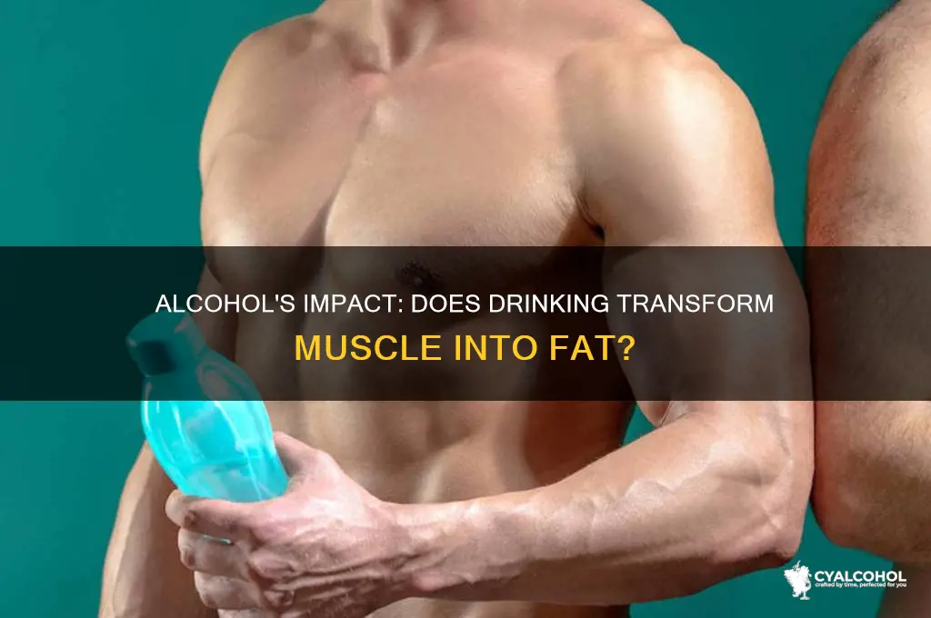 does alcohol turn muscle into fat