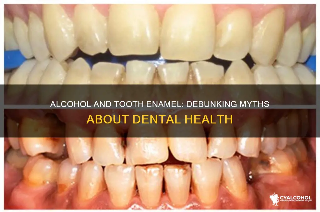 does alcohol wash away teeth enamel