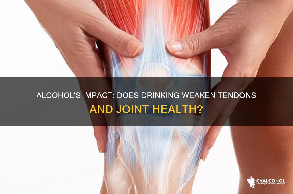 does alcohol weaken tendons