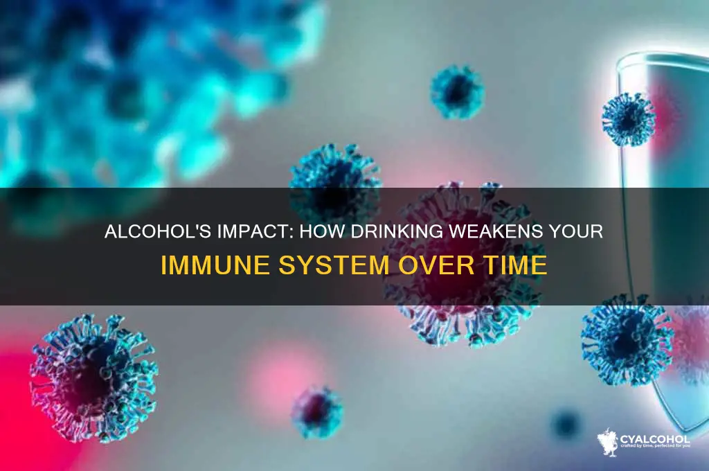 does alcohol wear down immune system