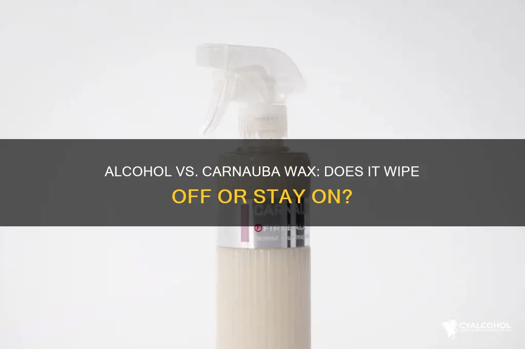 does alcohol wipe off carnuba wax